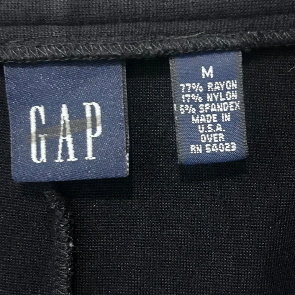 Gap Black Wrap Mini Skirt Rayon Blend A-Line Career Casual Size M